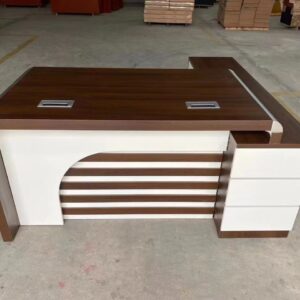 1.6 Metre Executive White And Brown Office Table