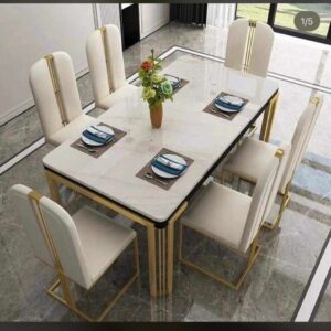 6 Seaters Luxury Modern Dining Set