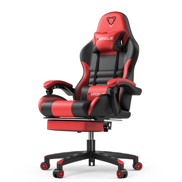 FURGLE Computer Racing Gaming Ergonomic Chair + Footrest - Image 9