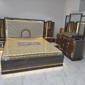 Bedframe + Dressing mirror + 2 bed side drawers