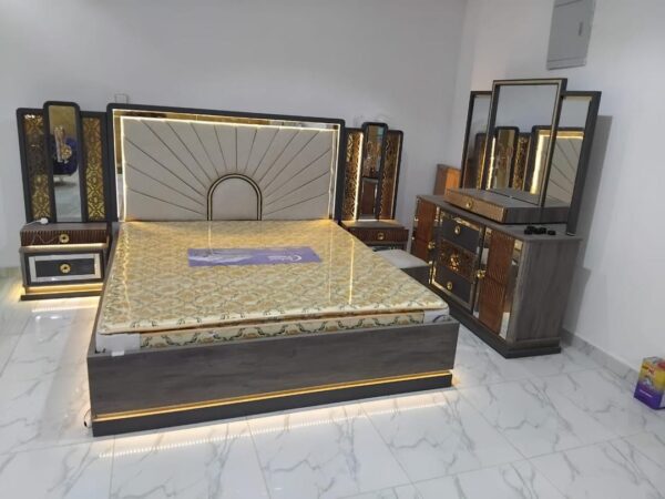 Bedframe + Dressing mirror + 2 bed side drawers