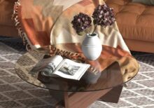 Contemporary Wooden leg center table 200k