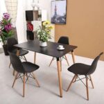 Full Black Modern Dining Set