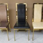 Gold Frame Animal Leg Dining Chair