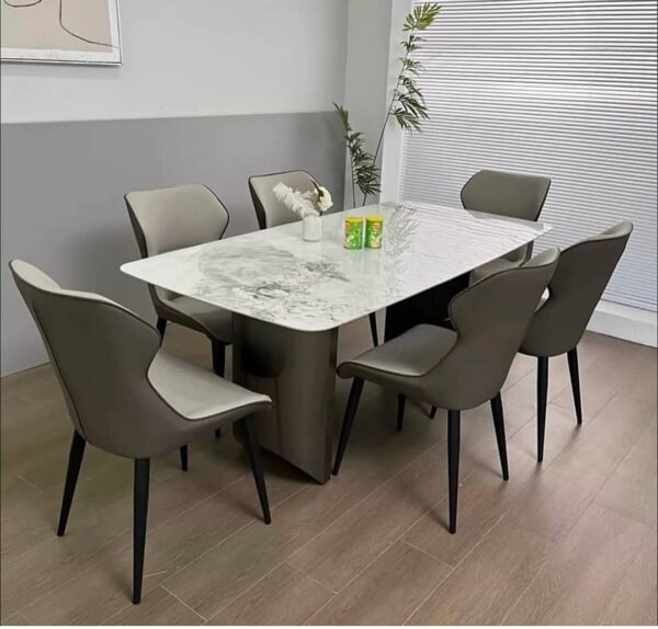 Luxury Marble Top 6 Seater’s Dinning Set