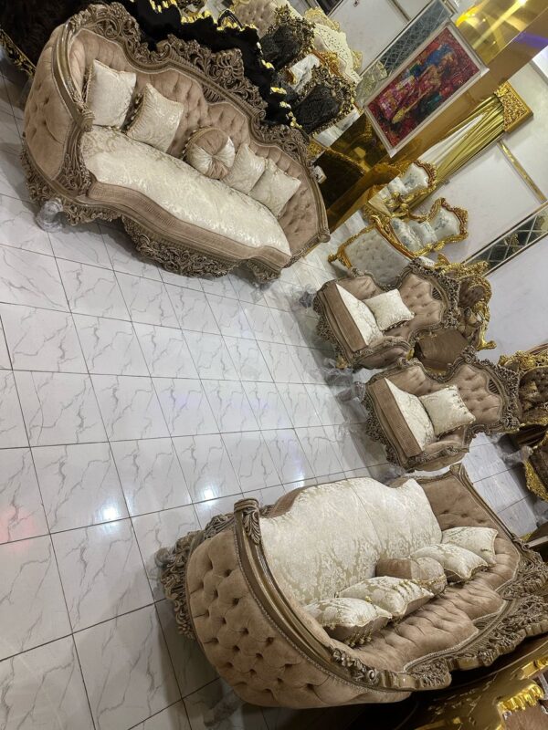 Modern 7 Seater’s Sofa+ Center Table + 2 Side Stool